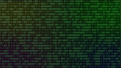 Digital binary number animated background, binary code, algorithm, data matrix Stock-Footage 305312894