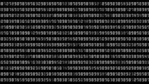 Digital Binary Number Code Overlay Loop for Tech Security and AI Matrices Stock Footage 337763943