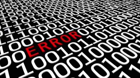 Digital binary numbers error Stock Footage 167644920