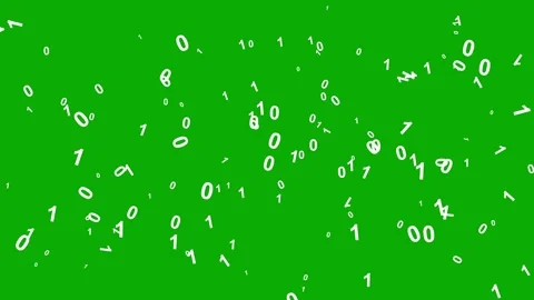 Digital binary numbers green screen motion graphics Stock Footage 259387326