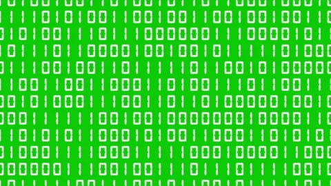 Digital binary numbers pattern green screen motion graphics Stock Footage 259183962