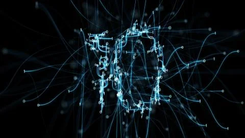 Digital binary plexus 10 numeral Stock Illustration