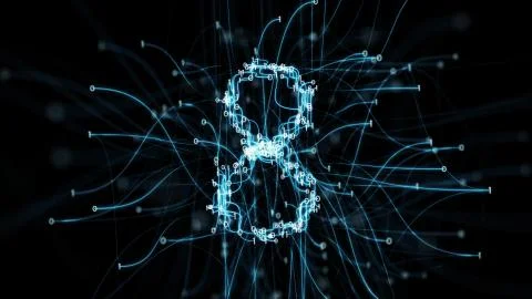 Digital binary plexus 8 numeral Stock Illustration