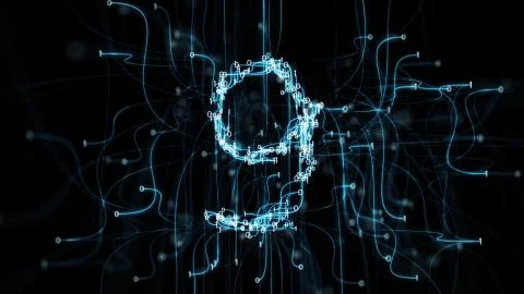 Digital binary plexus 9 numeral 스톡 일러스트