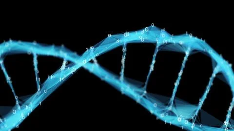 Digital Binary Plexus DNA spiral background 스톡 일러스트