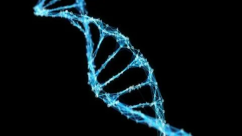 Digital Binary Plexus DNA spiral background 스톡 일러스트