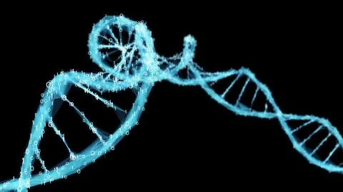 Digital Binary Plexus DNA spiral background 스톡 일러스트