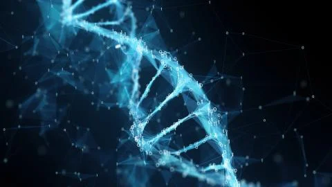 Digital Binary Plexus DNA spiral background イラスト素材