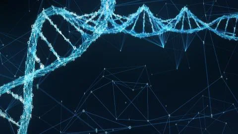 Digital Binary Plexus DNA spiral background イラスト素材