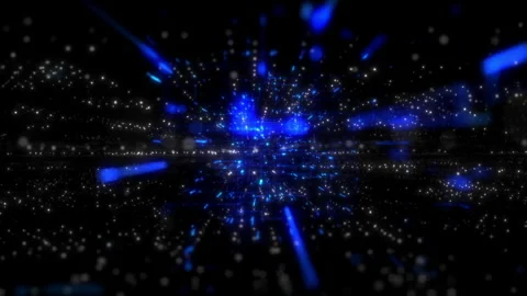 Digital Binary Space Stock Footage 259179383