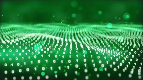Digital binary symbols flowing loopable 4k (4096x2304) Stock Footage 57313920