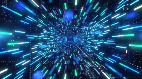 Digital Binary Tunnel Stock Footage 283293598