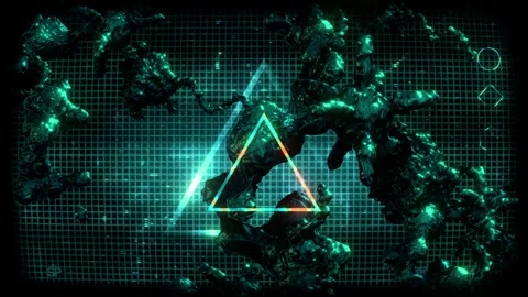 Digital Biology Glitch Screen 01 Stock Footage 294063189