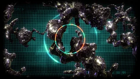 Digital Biology Glitch Screen 02 Stock Footage 294063200