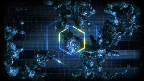 Digital Biology Glitch Screen 08 Stock Footage 294063168