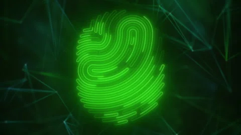 Digital Biometric Fingerprint Background... | Stock Video | Pond5