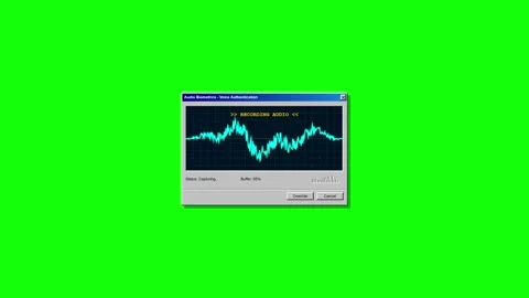 Digital Biometric Voice Recognition System Analyzing Audio Patterns to Gran.. Vídeos de archivo 347343059