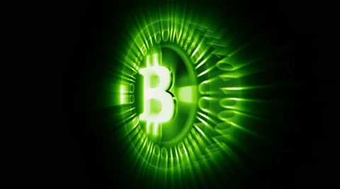 Digital Bitcoin Looping Background Stock Footage 59838052