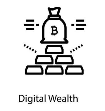 Digital Bitcoin Wealth Stock Illustration