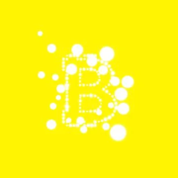 Digital bitcoins symbol with light effect on transparent backgraund. Stock Illustration