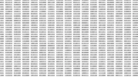 Digital Bits and Bytes scrolling animation on a computer screen. Stock Footage 108513694