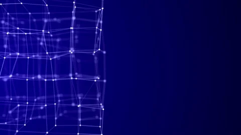 Digital blockchain concep. Abstract wireframe background. 스톡 동영상 152883512