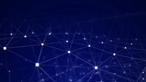 Digital blockchain concept. Abstract wireframe background. 스톡 동영상 152883430