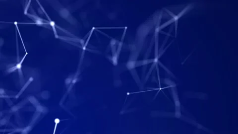 Digital blockchain concept and data transfer system. Blue cube. 스톡 동영상 146927730