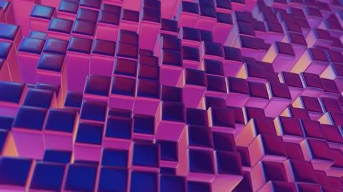 Digital blocks arranged in a clean, minimalistic sequence, embodying simplici Illustrazione stock