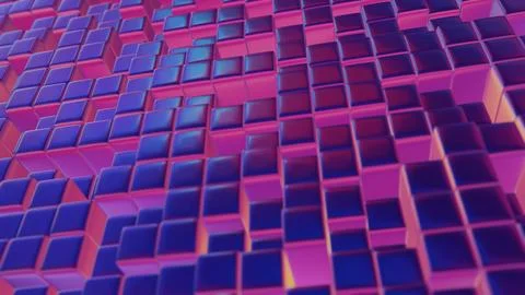 Digital blocks arranged in a clean, minimalistic sequence, embodying simplici Illustrazione stock