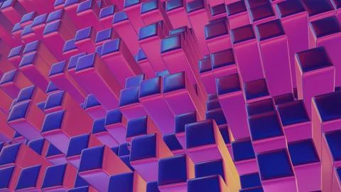 Digital blocks arranged in a clean, minimalistic sequence, embodying simplici Illustrazione stock