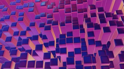 Digital blocks arranged in a clean, minimalistic sequence, embodying simplici Illustrazione stock