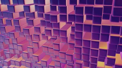 Digital blocks arranged in a clean, minimalistic sequence, embodying simplici Illustrazione stock