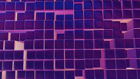 Digital blocks arranged in a clean, minimalistic sequence, embodying simplici Illustrazione stock