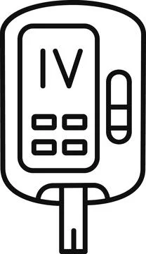 Digital blood glucose meter test device Ilustração Stock