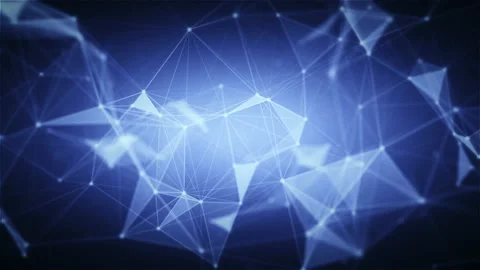 Digital blue abstract network graphic background Stock Footage 158425001