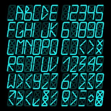 Digital blue Alphabet Illustrazione stock
