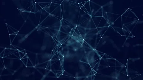 Digital blue background with dots and lines. Network connection structure. Stock Footage 154296409