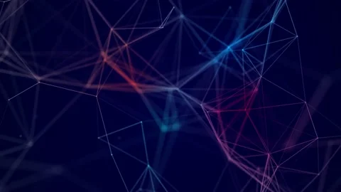 Digital blue background with dots and lines. Network connection structure. Stock Footage 154681522