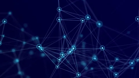 Digital blue background with dots and lines. Network connection structure. Stock Footage 155100606