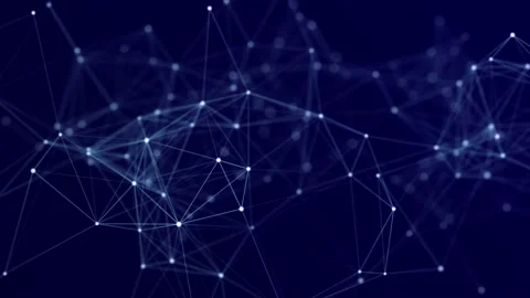 Digital blue background with dots and lines. Network connection structure. Stock Footage 155100636