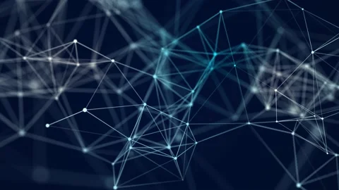 Digital blue background with dots and lines. Network connection structure. Stock Footage 155486201