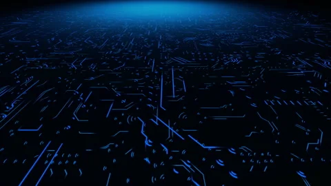 Digital blue background with dots and lines. Big data visualization. Stock Footage 188233505