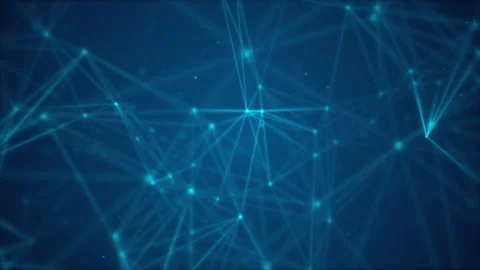 Digital blue background with dots and lines. Big data visualization. Stock Footage 188408654
