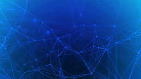 Digital blue background with dots and lines. Big data visualization. Video stock 188411485