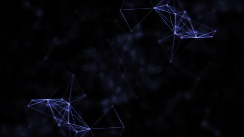 Digital blue background with dots and lines big data visualization network conne Stock Footage 243572916