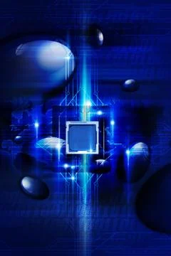 Digital blue background Stock Illustration