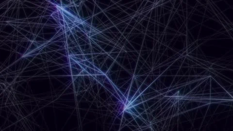 Digital blue background with lines. Big data visualization. Stock Illustration