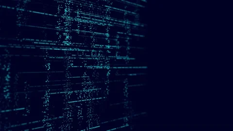 Digital blue background of particles. Abstract futuristic illustration. Stock Footage 169360458