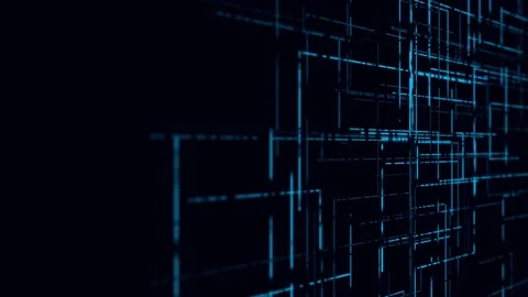 Digital blue background of particles. Abstract futuristic illustration. Stock Footage 169360475